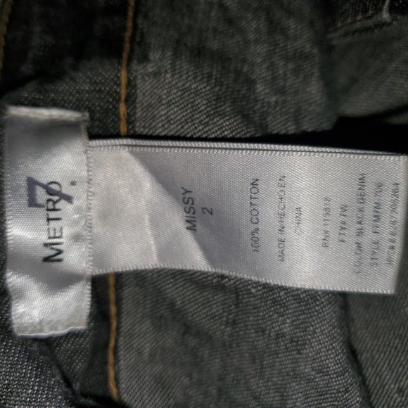 Metro 7 Vintage Unique High Low Raw Hem A-line Denim Skirt 2 - Picture 3 of 3